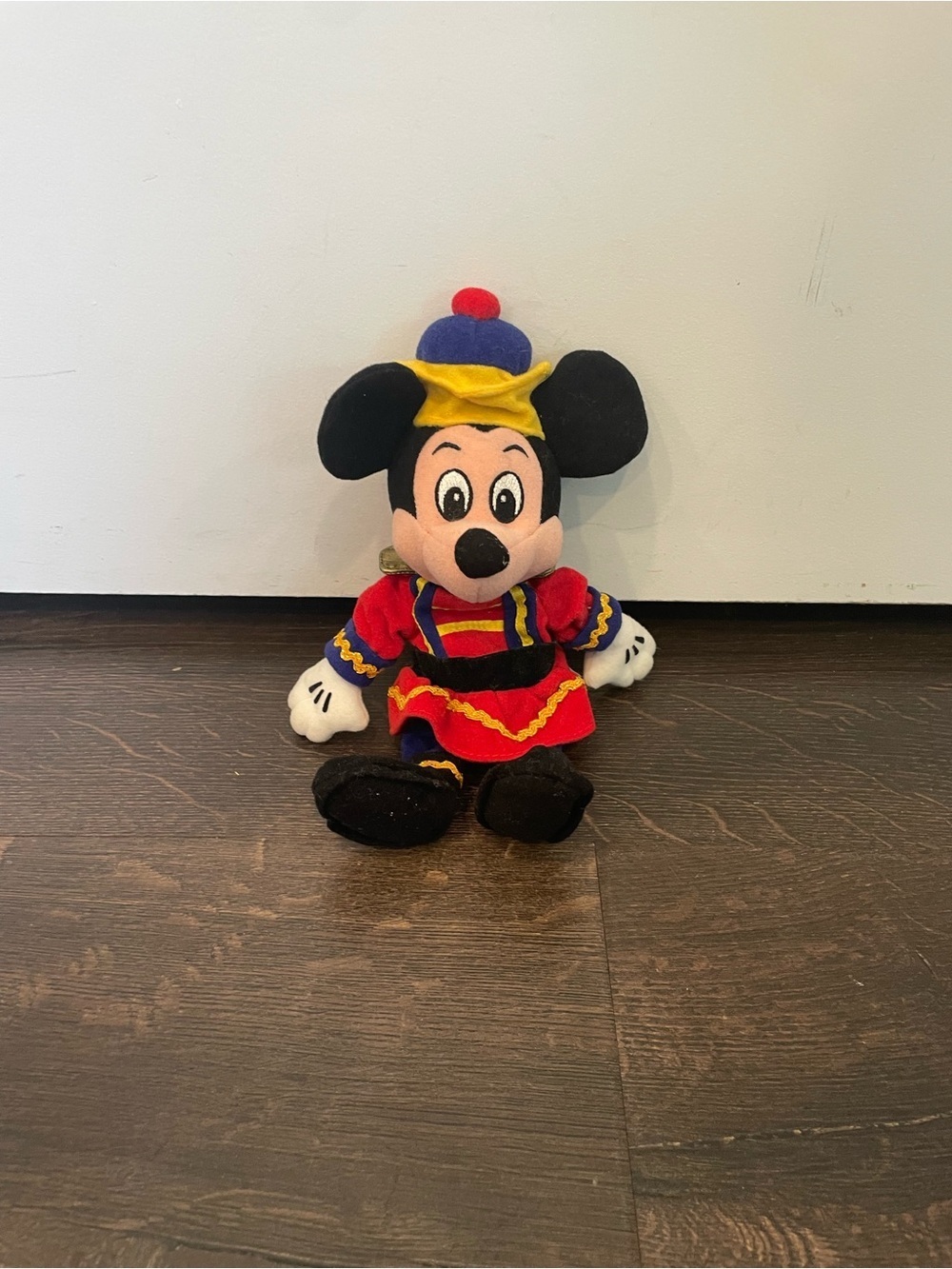 Disney Store & Parks Holiday Nutcracker Mickey Mouse 8" Bean Bag Plush Vintage
